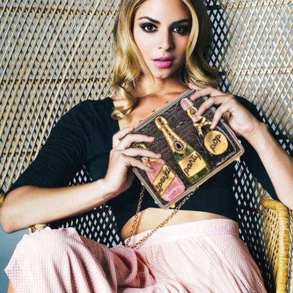 Mary Frances Crossbody Champagne Handbag - Picture 4 of 7